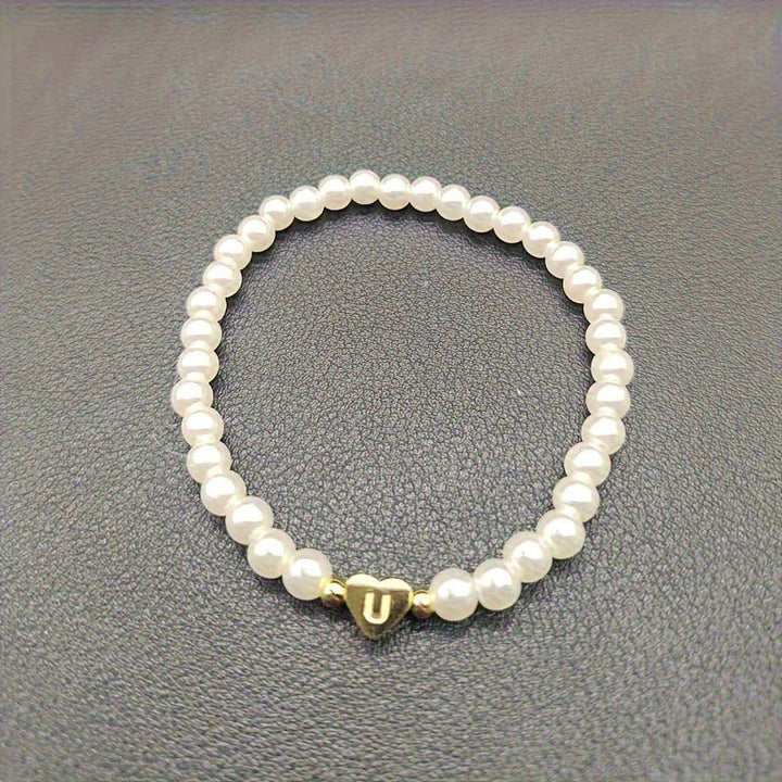 Elegancka Bransoletka z Inicjałem w Kształcie Serca (A–Z)