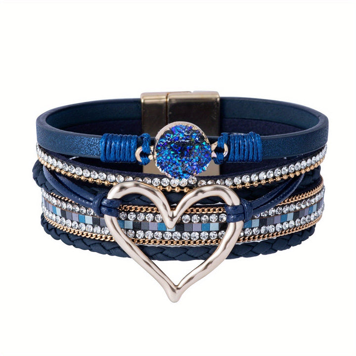 Bransoletka Boho Wielowarstwowa ze Skóry