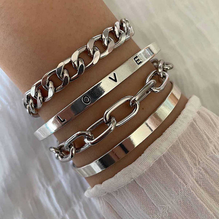 Zestaw Bracciali Élan Mercer w Złocie Białym