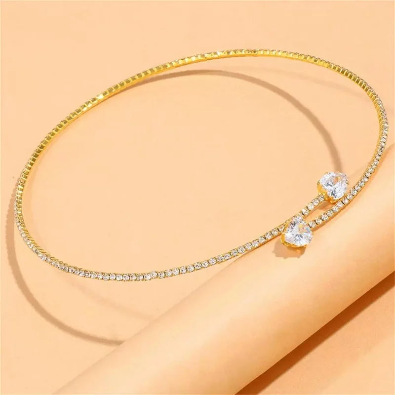 Choker Serce Kryształu