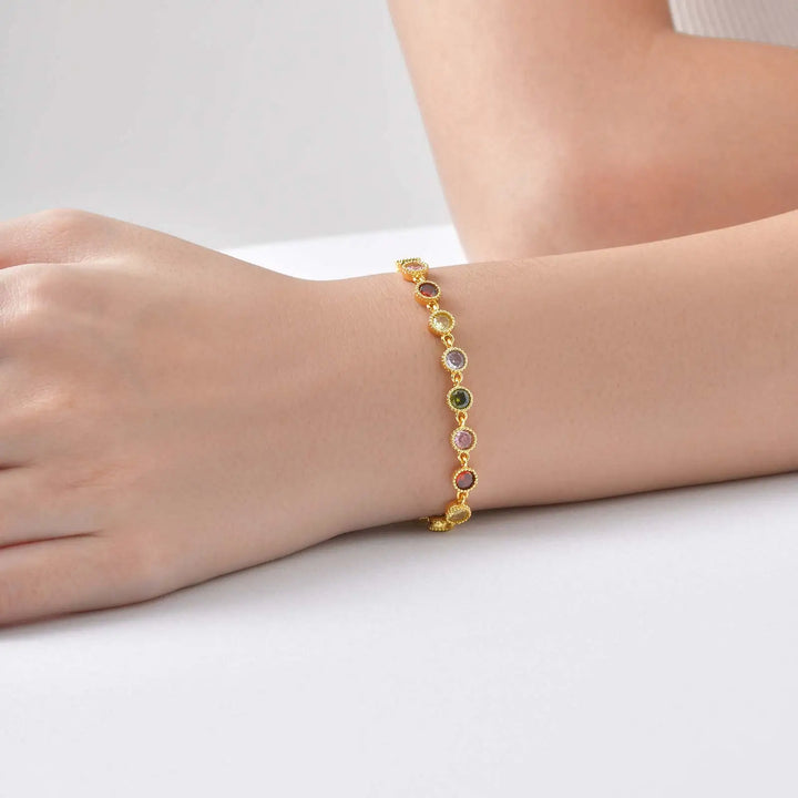 Bransoletka Charm Tęczowa Lśniąca