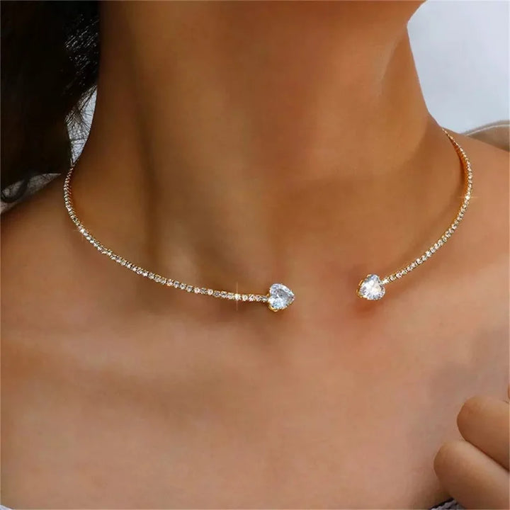Choker Serce Kryształu