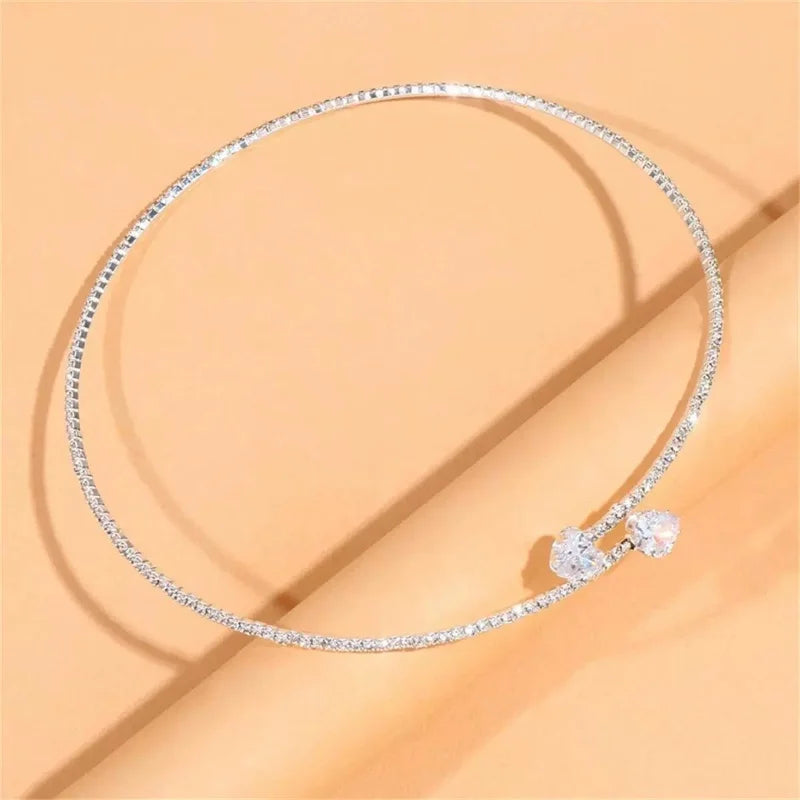 Choker Serce Kryształu