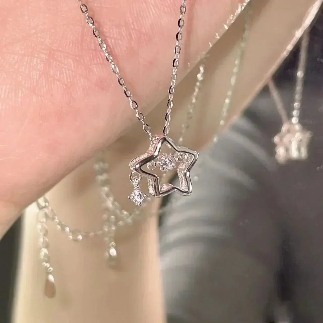 Elegancka Naszyjnik z Fali Metalowym Kwiatem