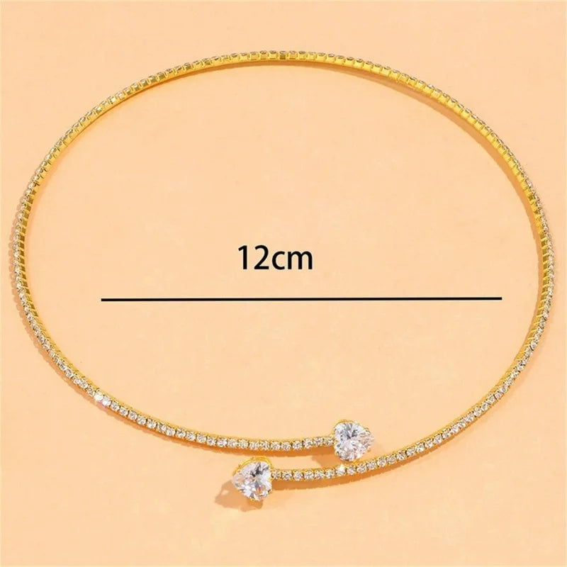 Choker Serce Kryształu