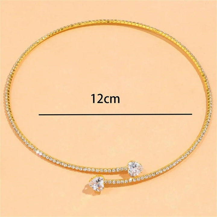 Choker Serce Kryształu
