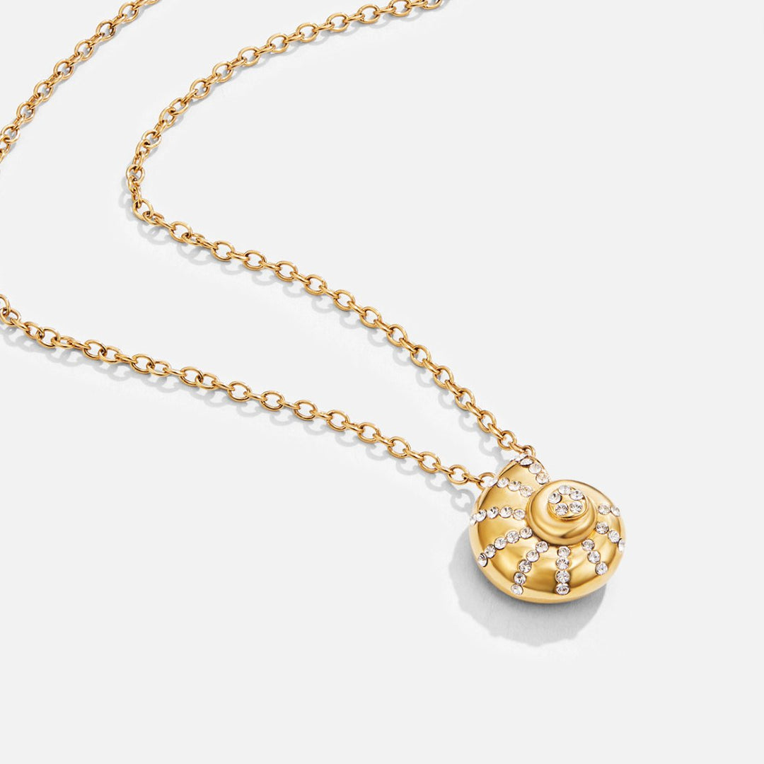 Naszyjnik z Kryształowym Muszelkowym Wisiorkiem