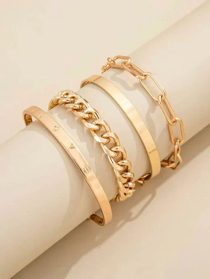Zestaw Bracciali Élan Mercer w Białym Złocie